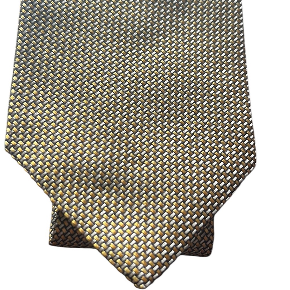 Brooks Brothers Men's Silk Gold Metallic Thread Tie